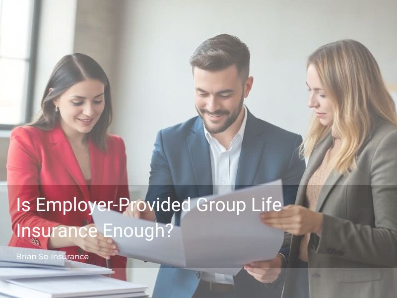 Is-Employer-Provided-Group-Life-Insurance-Enough-male-two-female-employees-reviewing-document