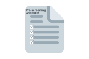 Pre-screening checklist