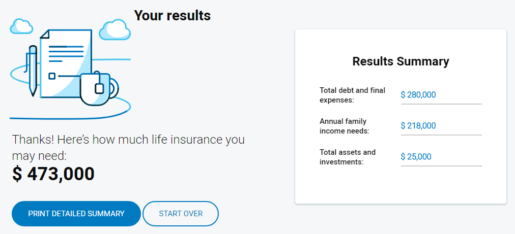 bmo insurance calculator results