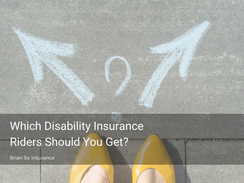 disability-insurance-riders-woman-in-yellow-high-heels-standing-behind-question-mark-and-arrows-blue-chalk