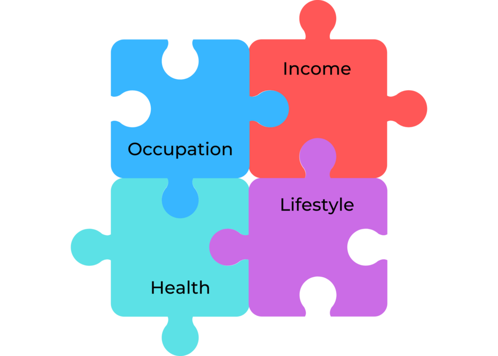 disability-insurance-underwriting-factors-four-puzzle-pieces