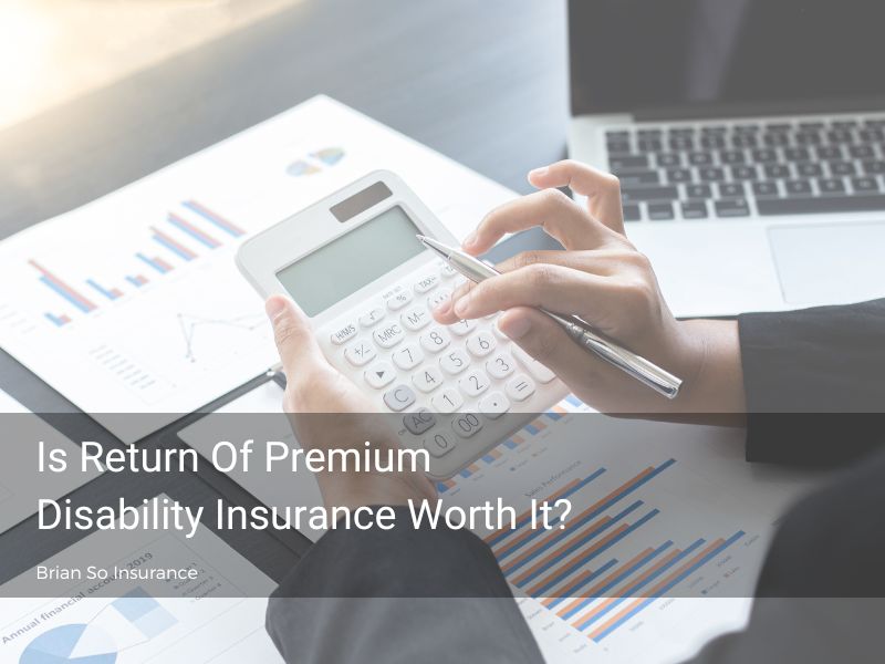 return-of-premium-disability-insurance-woman-using-white-calculator-holding-pen